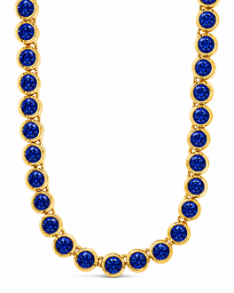Helene Bezel Sapphire CZ Tennis Necklace