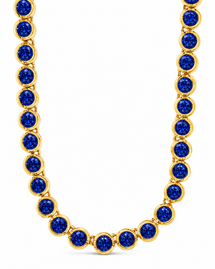 Helene Bezel Sapphire CZ Tennis Necklace