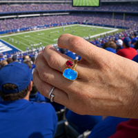 New York Blue & Red Game Day Ring Stack