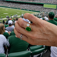 New York Green & White Game Day Ring Stack