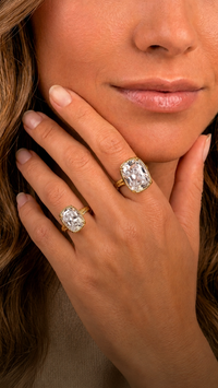 Sterling Silver Elongated Cushion Ring - Original & Mini Bundle