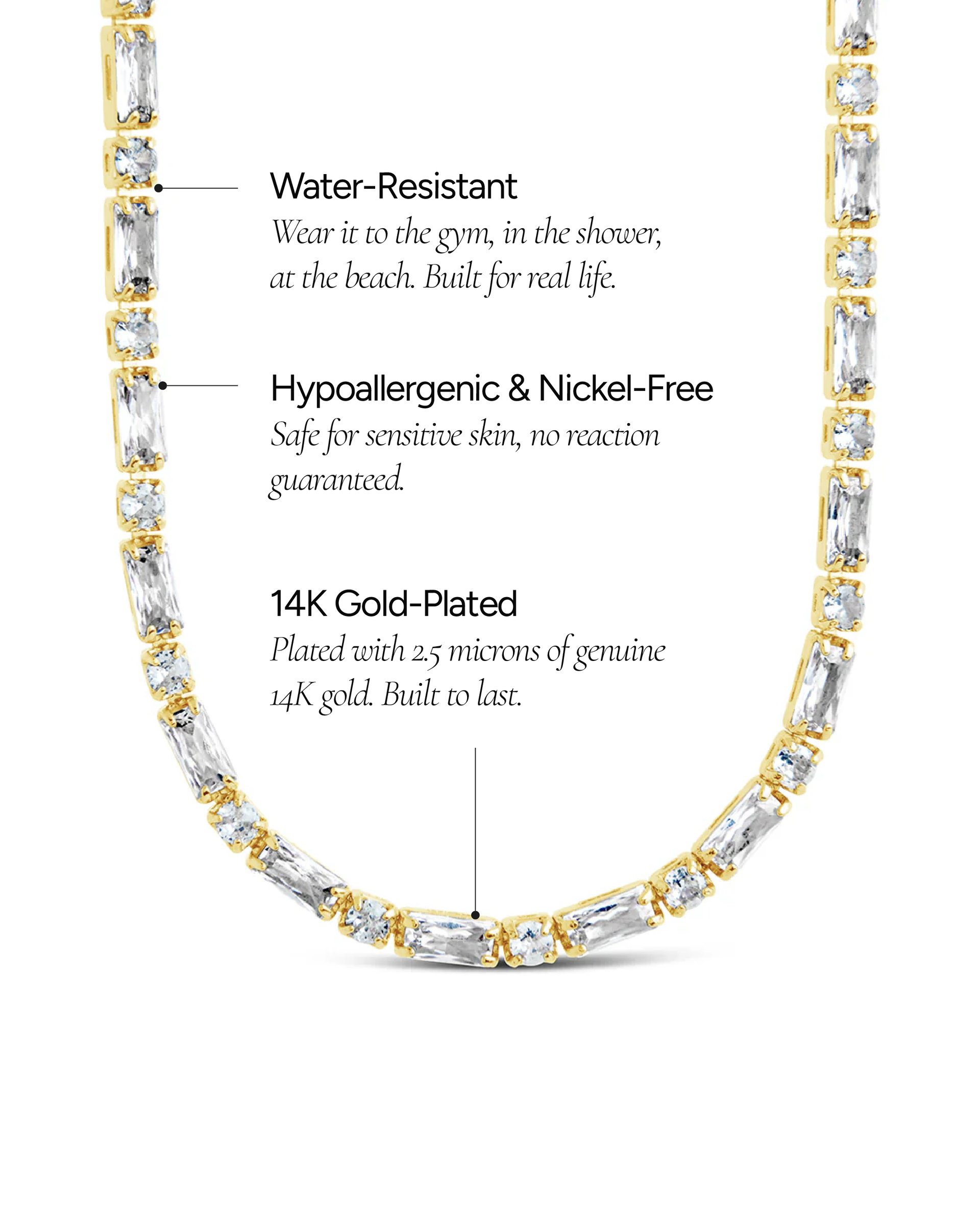 Georgia CZ Tennis Necklace – Sterling Forever