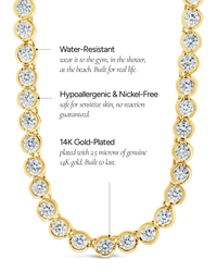 Helene Bezel CZ Tennis Necklace - Sterling Forever