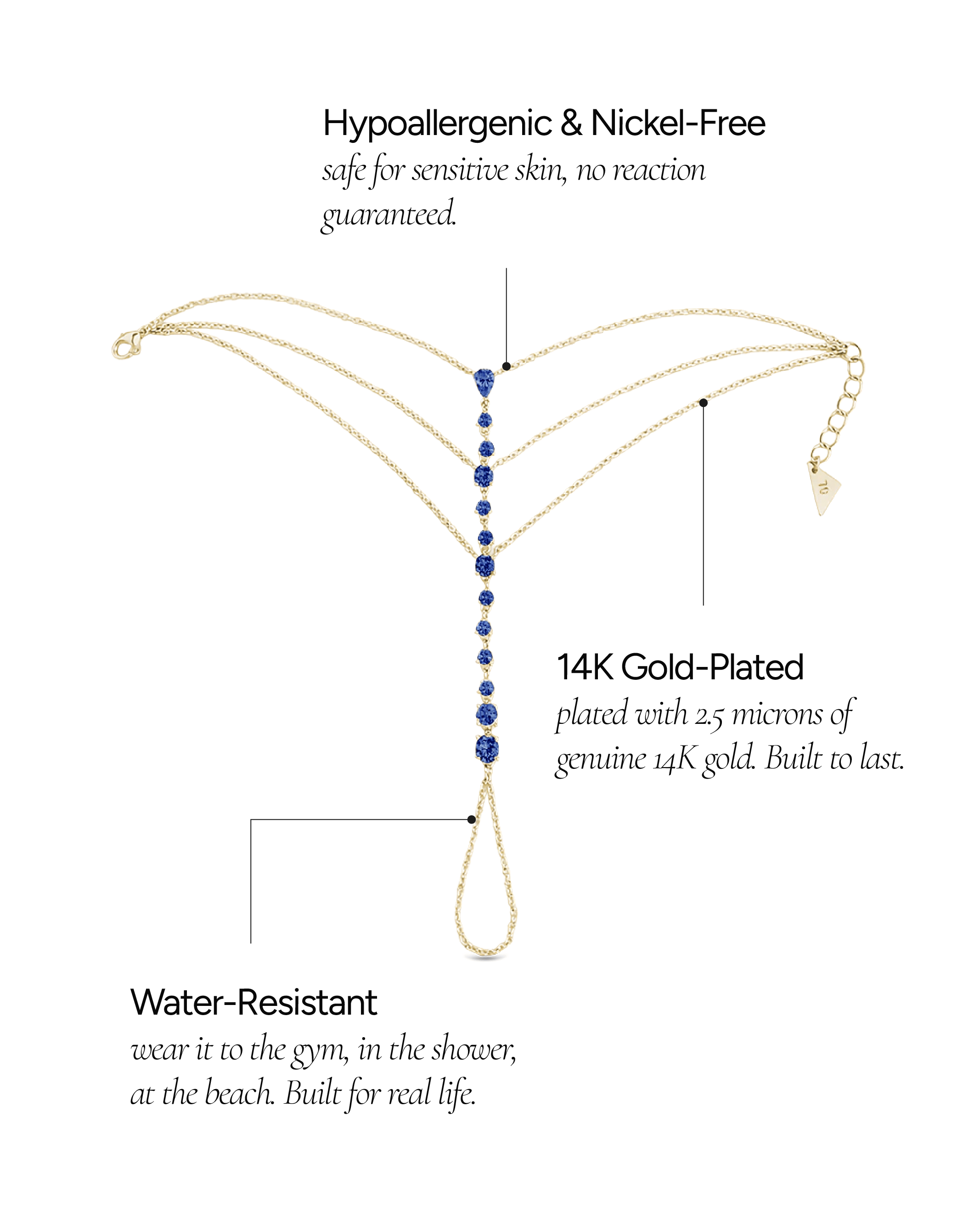 Maëlys CZ Hand Chain - Sterling Forever