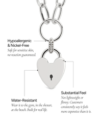 Mirren Heart Padlock Necklace