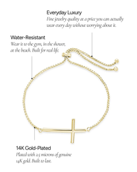 Polished Cross Bolo Bracelet