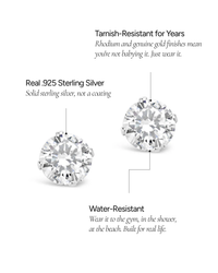 Sterling Silver 5mm CZ Stud Earrings