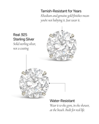 Sterling Silver 8mm CZ Stud Earrings