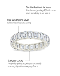 Sterling Silver Rio Baguette CZ Ring