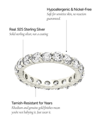 Sterling Silver Gracie CZ Eternity Ring