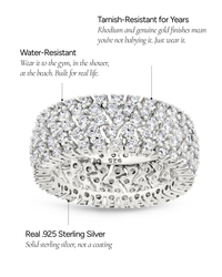 Sterling Silver Yvonne CZ Stacking Ring