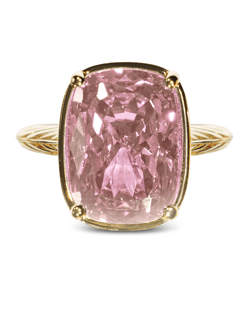 Sterling Silver Elongated Cushion Pink Sapphire CZ Cocktail Ring - Sterling Forever