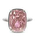 Sterling Silver Elongated Cushion Pink Sapphire CZ Cocktail Ring - Sterling Forever