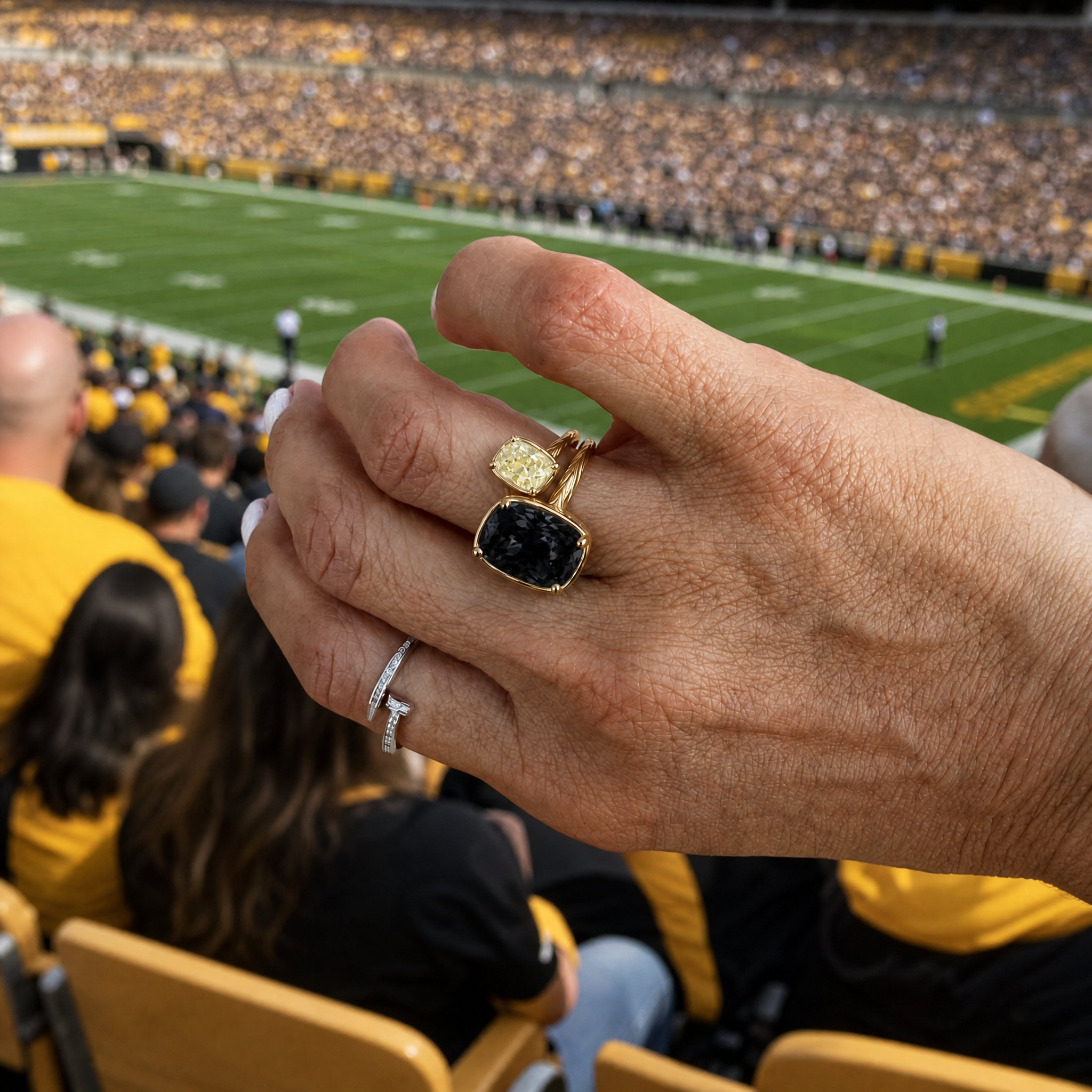 Pittsburgh Game Day Ring Stack