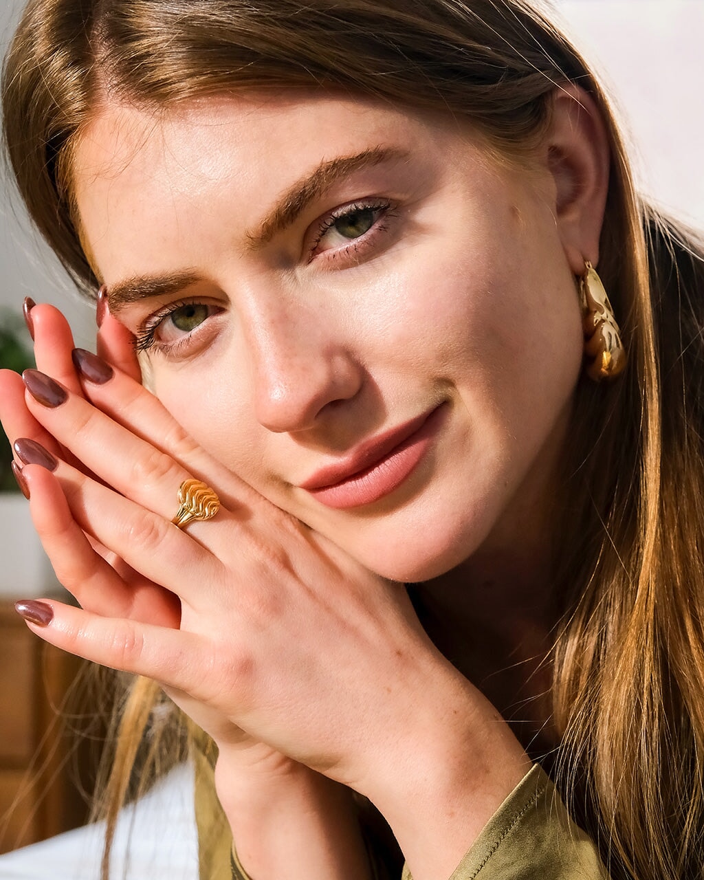 Livia Textured Signet Ring Ring Sterling Forever 