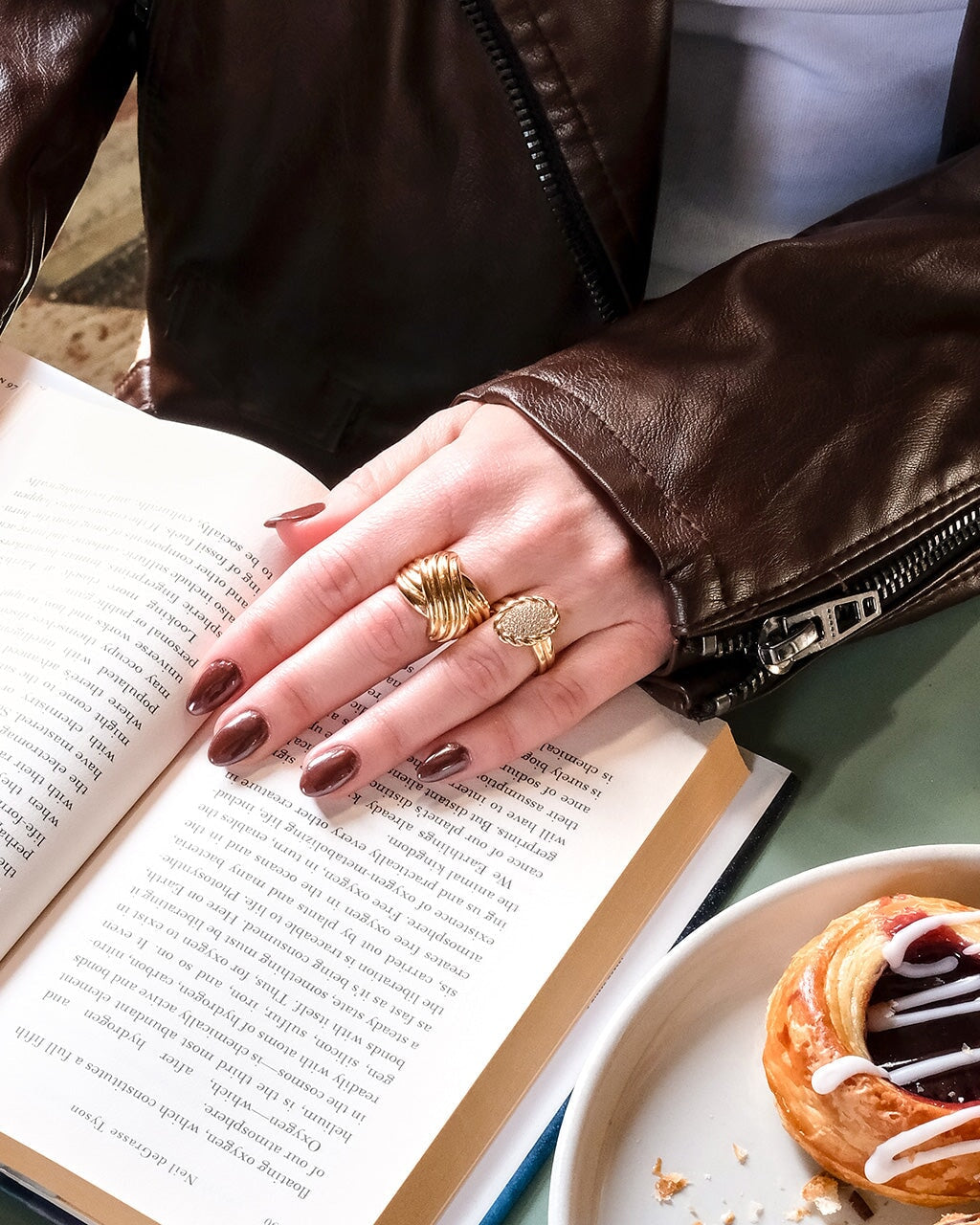 Galette CZ Signet Ring Ring Sterling Forever 