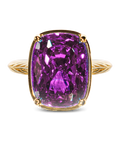Sterling Silver Elongated Cushion Amethyst CZ Cocktail Ring - Sterling Forever