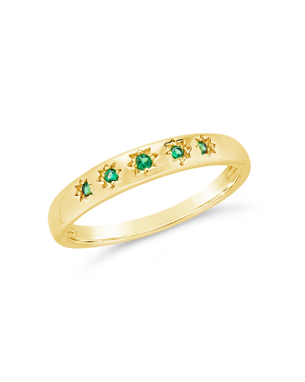 Lennon Ring Ring Sterling Forever Gold Emerald 6