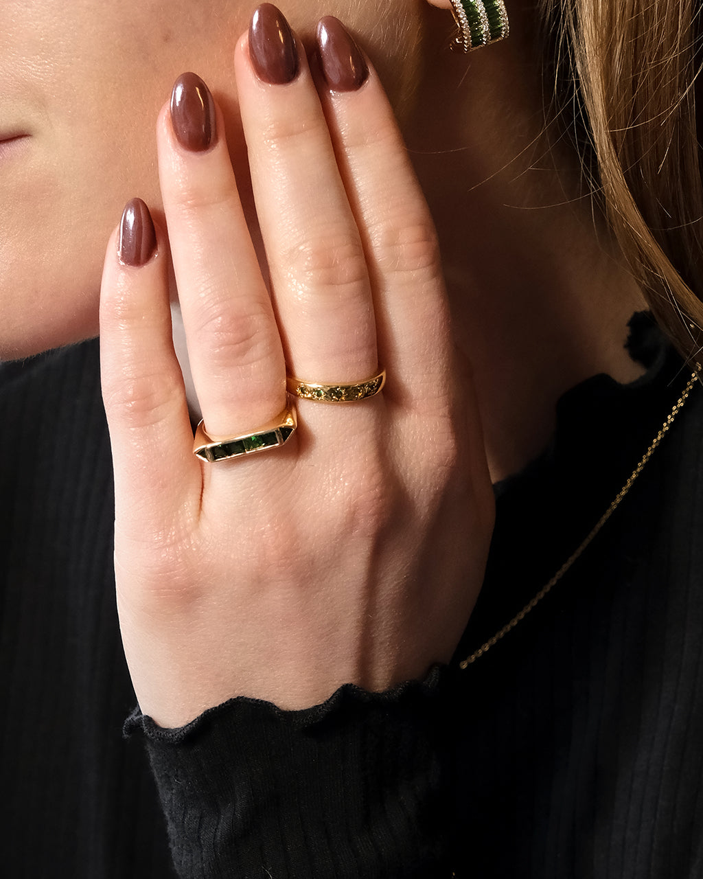 Rayna Emerald Flat CZ Ring