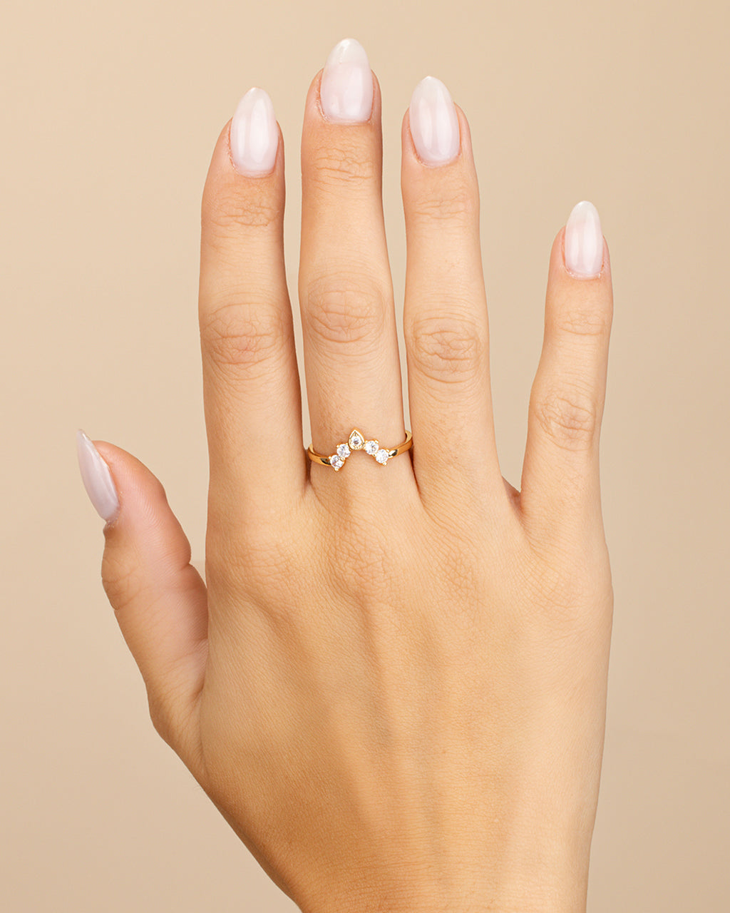 Emeri CZ Arch Stacking Ring