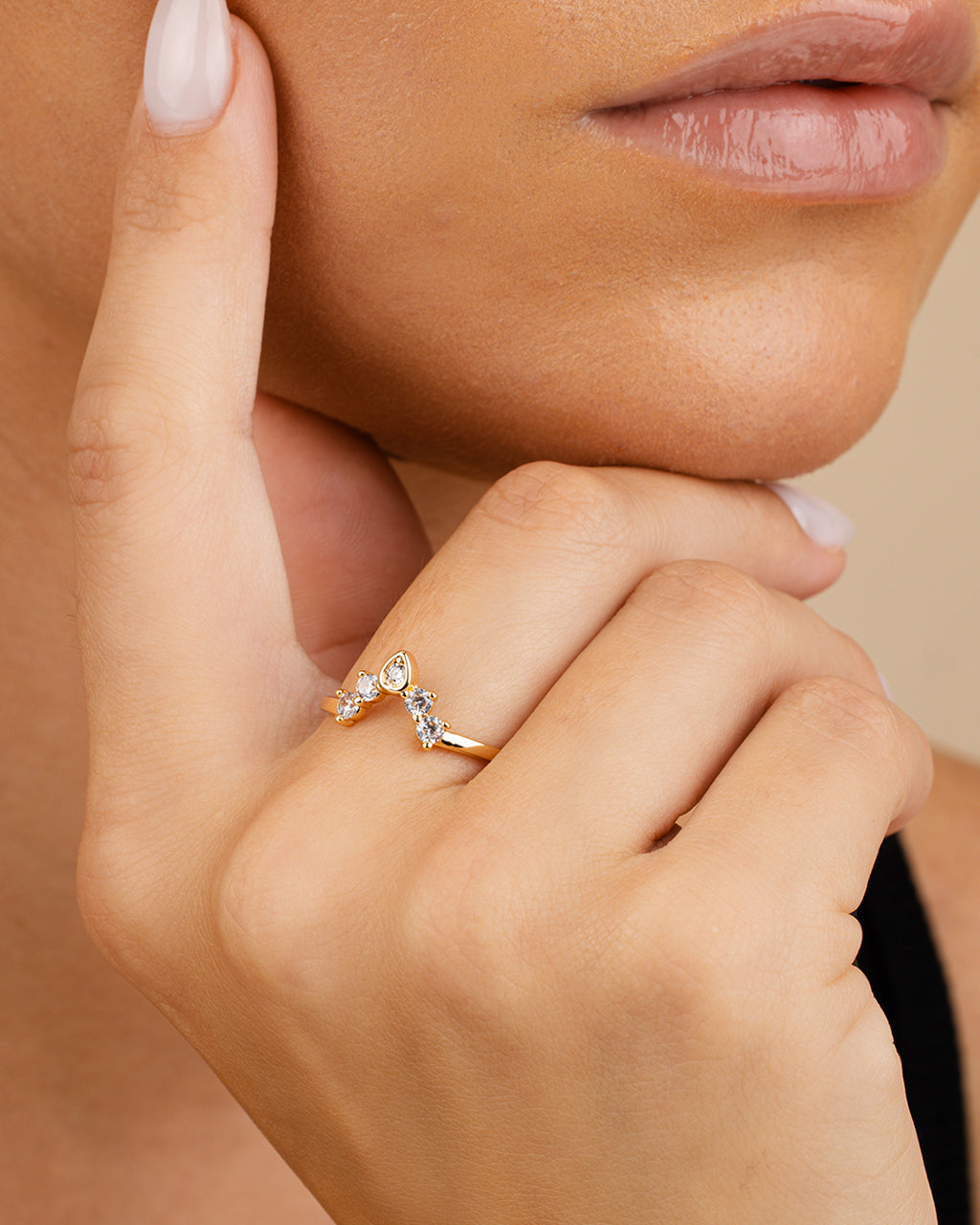 Emeri CZ Arch Stacking Ring