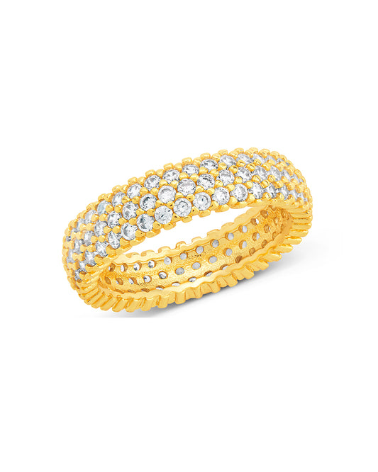 Gold Jolene CZ Rainbow Eternity Ring
