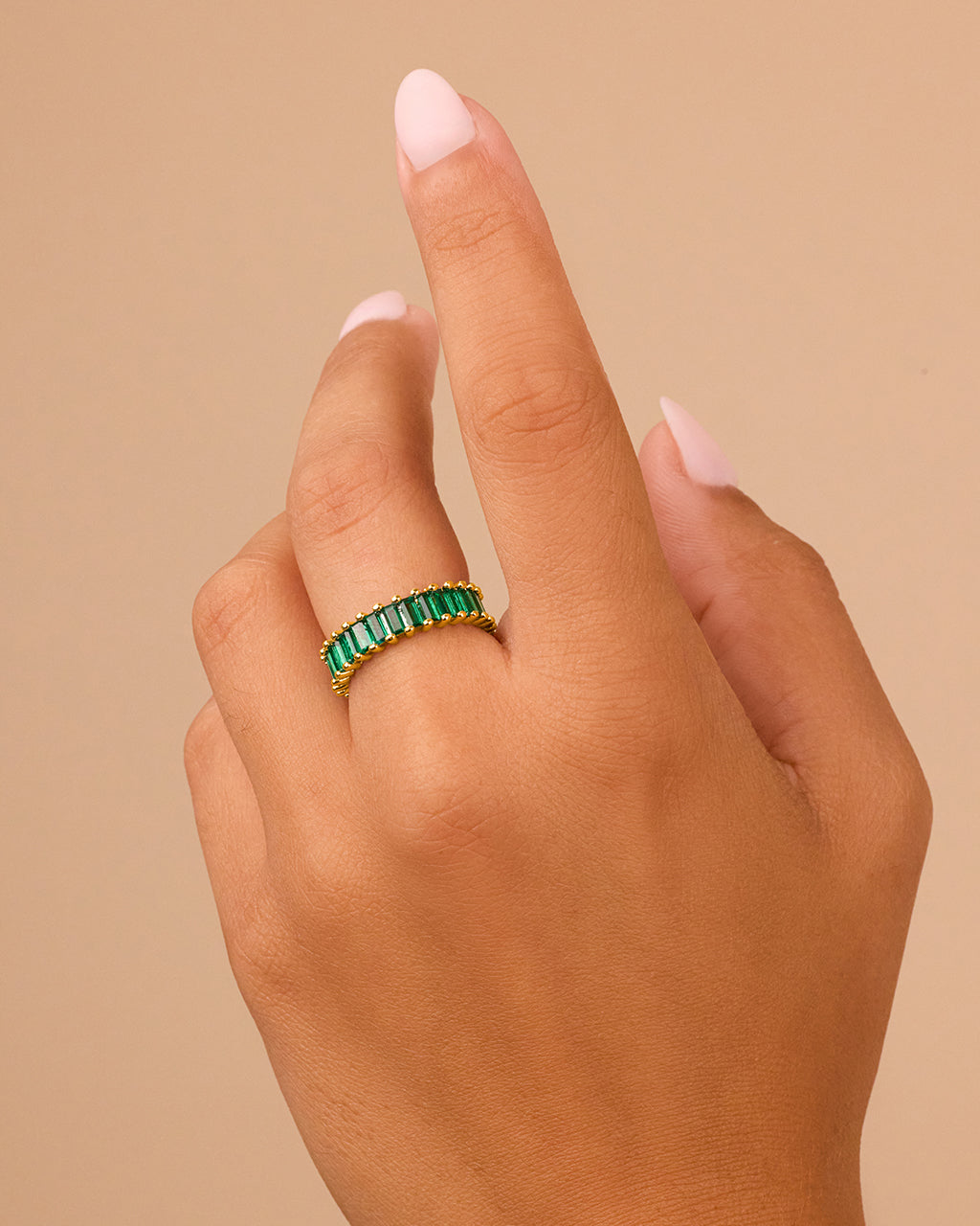 Caroline Rainbow CZ Eternity Band Ring