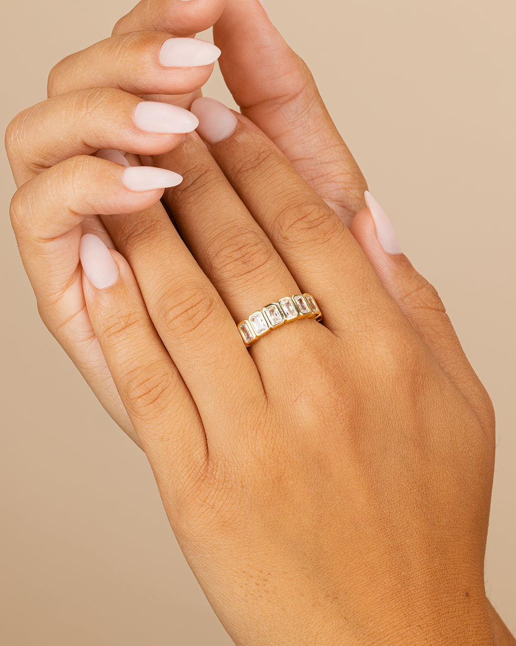 Jackie Bezel CZ Station Ring