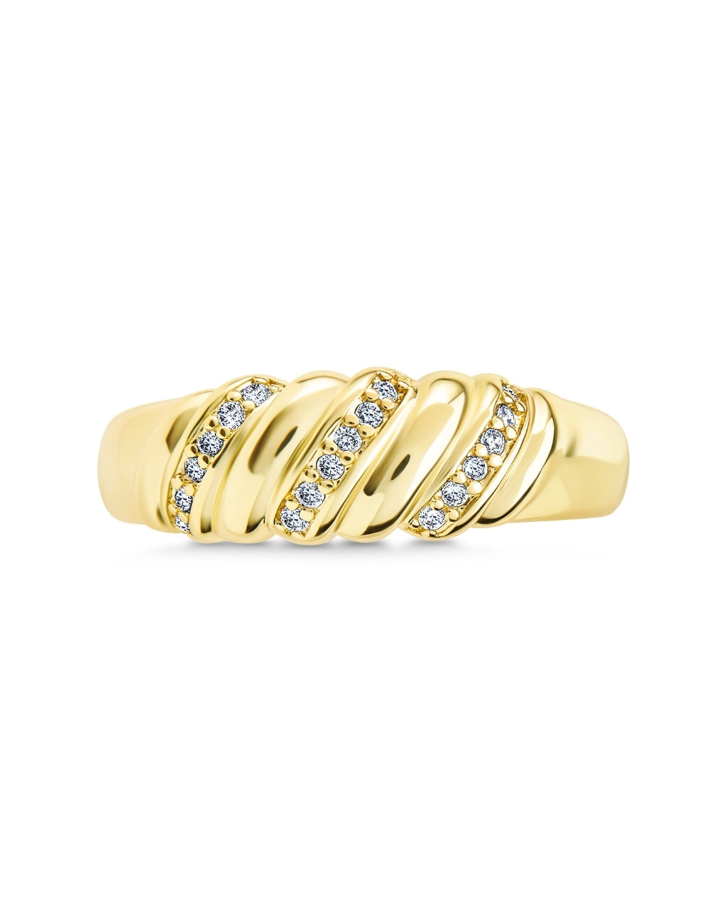 Tonya CZ Twisted Ring