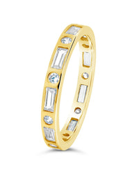 Sterling Silver Ethel CZ Band Ring - Sterling Forever