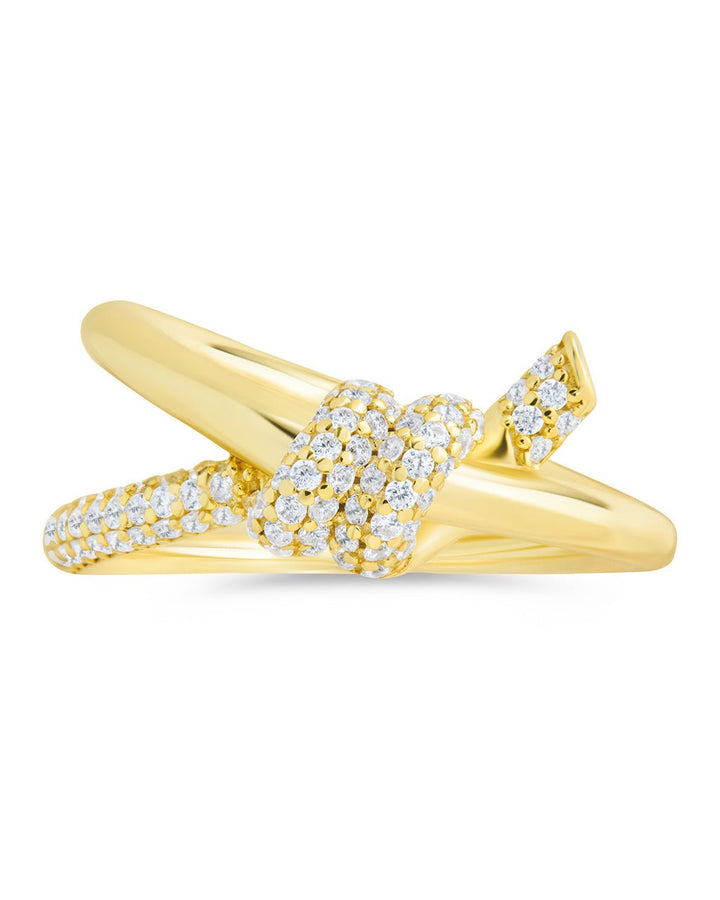 Sterling Silver Irene CZ Twisted Ring