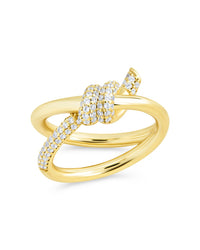 Sterling Silver Irene CZ Twisted Ring - Sterling Forever