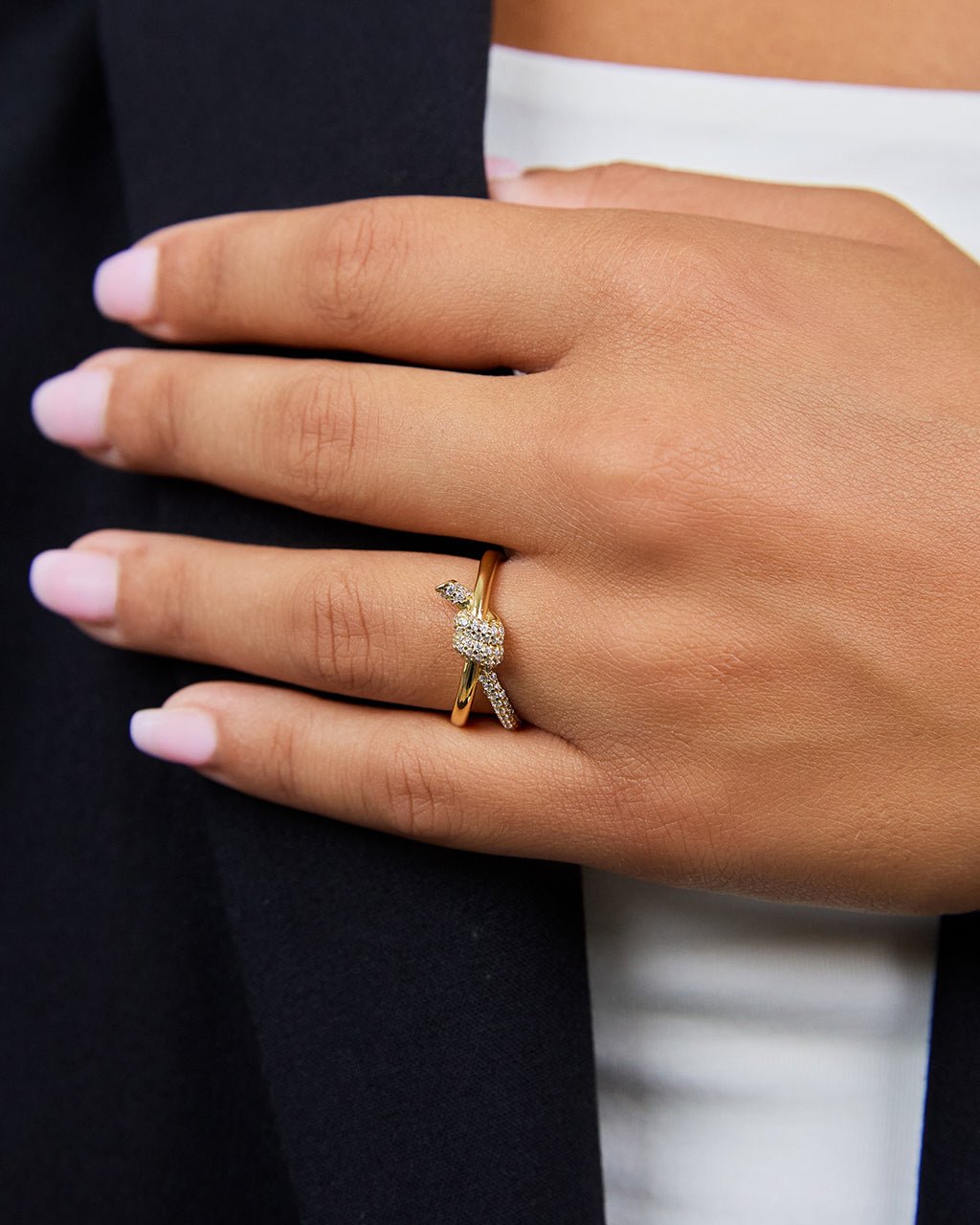 Sterling Silver Irene CZ Twisted Ring – Sterling Forever