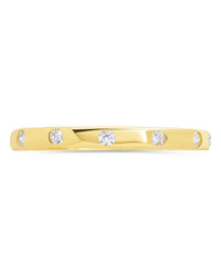 Sterling Silver Mindy CZ Studded Ring - Sterling Forever