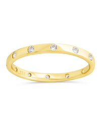Sterling Silver Mindy CZ Studded Ring - Sterling Forever
