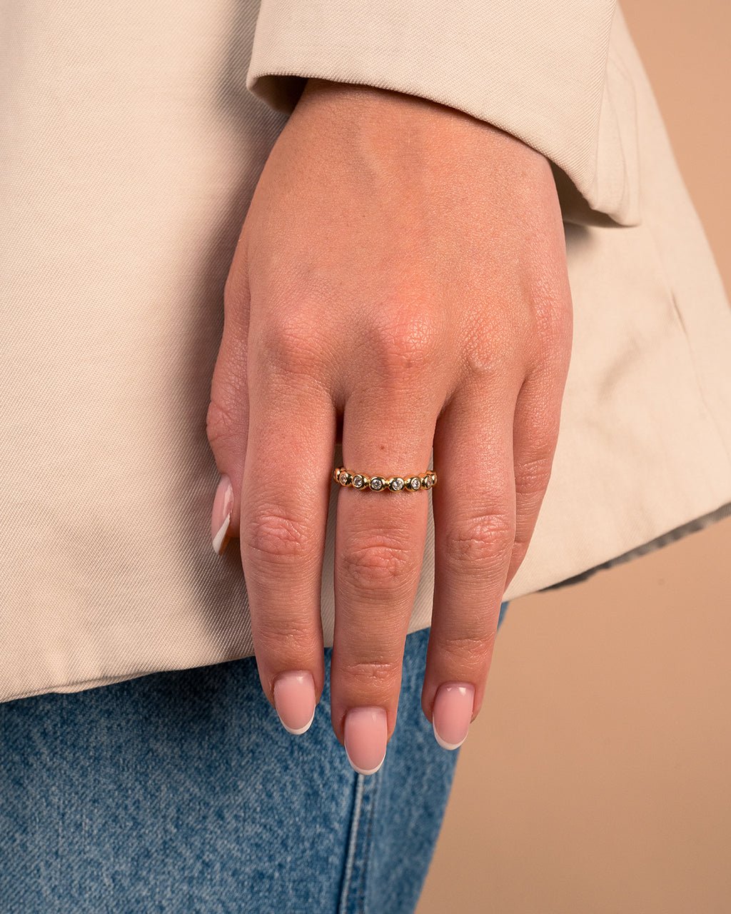 Sterling Silver Trisha CZ Bezel Ring - Sterling Forever