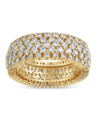 Sterling Silver Yvonne CZ Stacking Ring