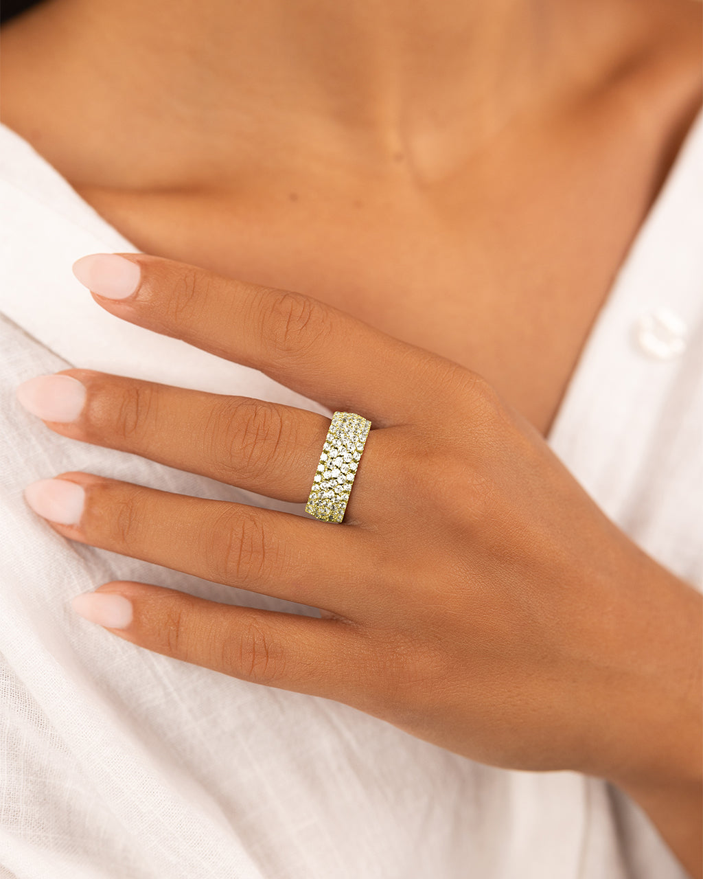 Sterling Silver Yvonne CZ Stacking Ring