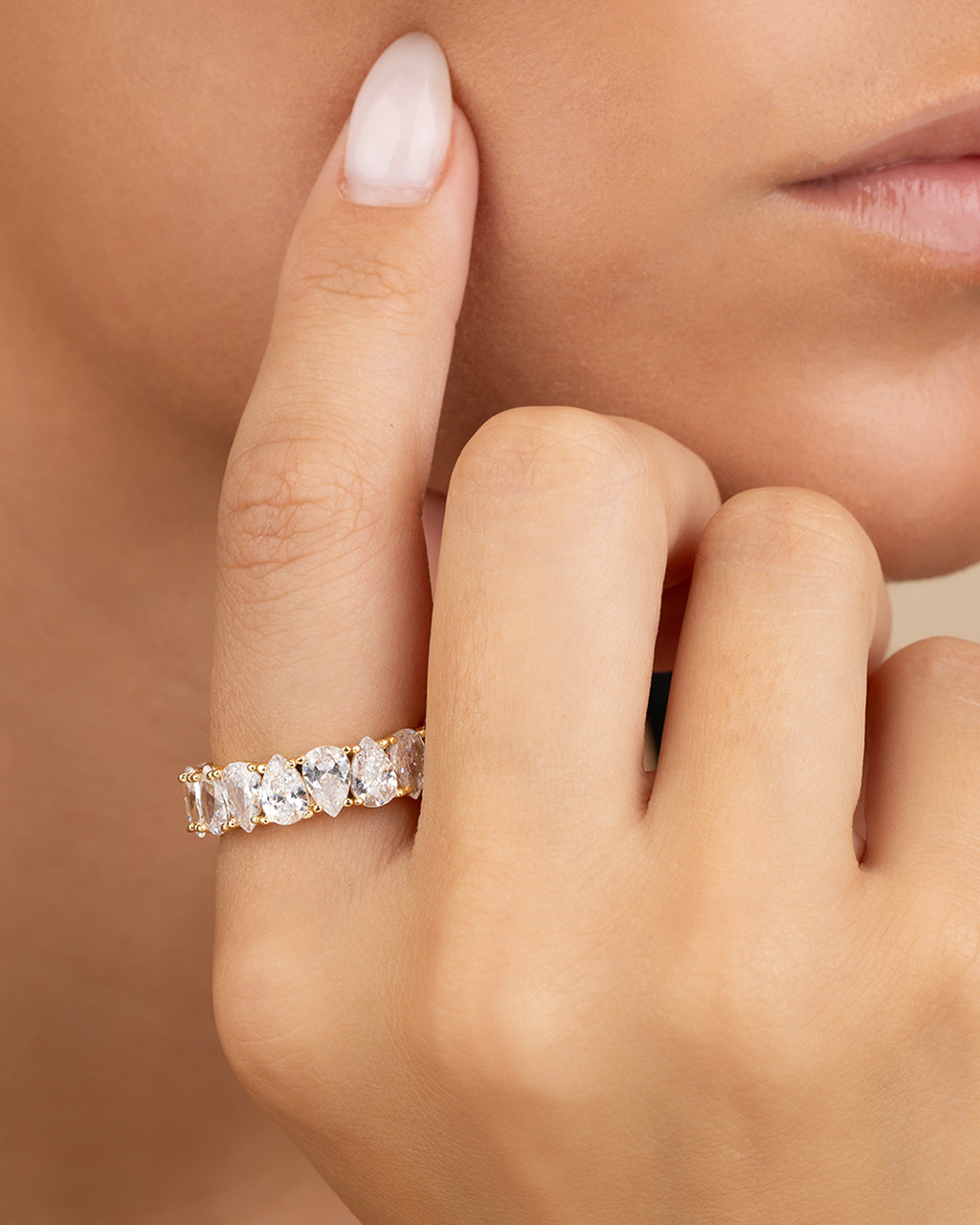 Sterling Silver Janis CZ Eternity Band Ring