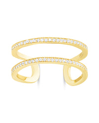 Sterling Silver Wendy CZ Stacking Open Band Ring