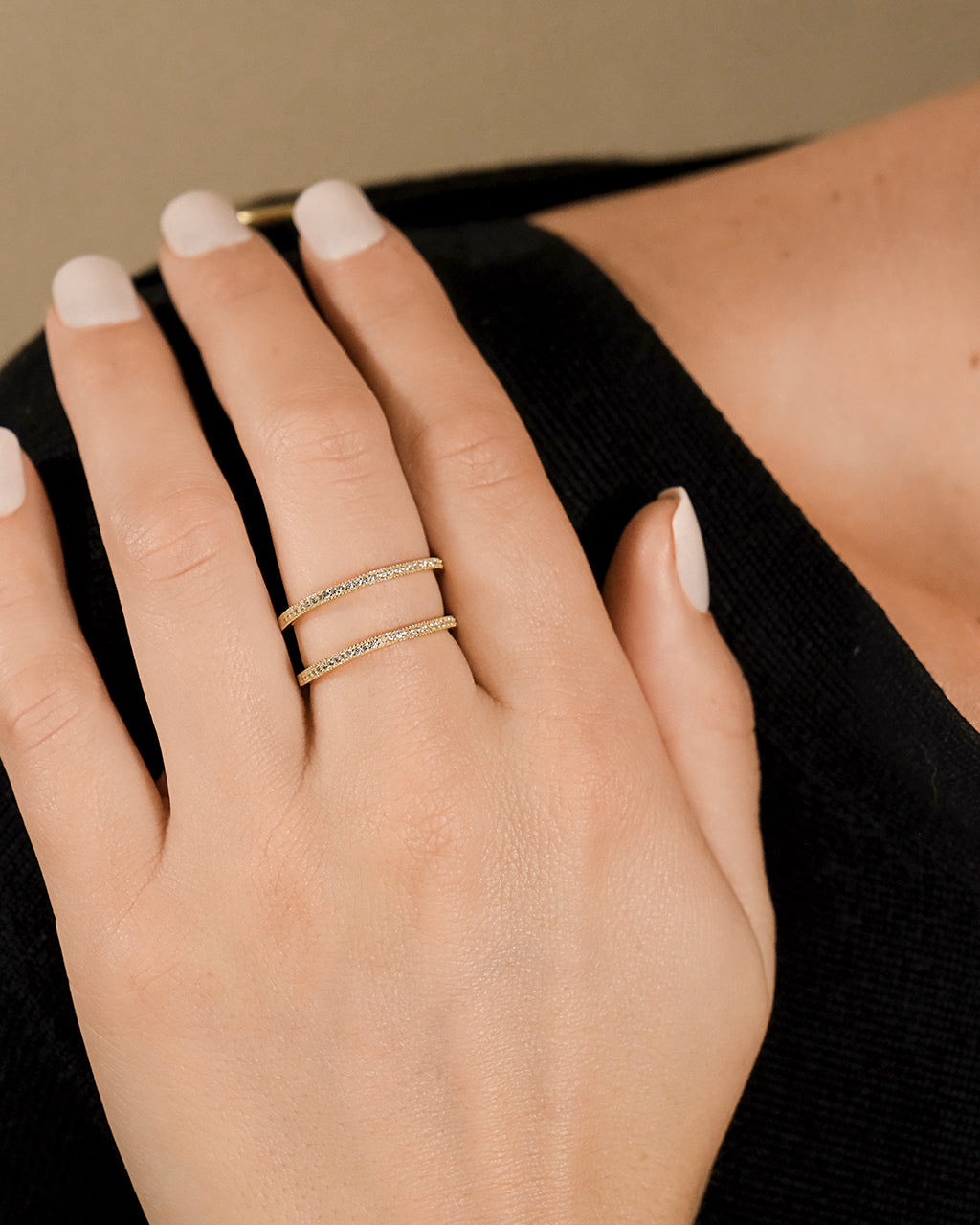 Wendy CZ Stacking Open Band Ring