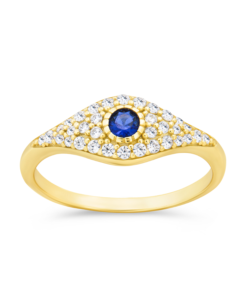 Sterling Silver Mozzie Evil Eye Ring