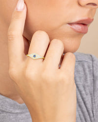 Sterling Silver Mozzie Evil Eye Ring - Sterling Forever