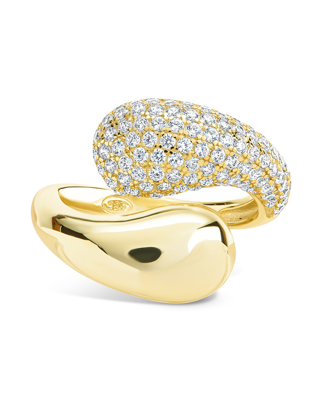 Sterling Silver Cecilia CZ Open Ring