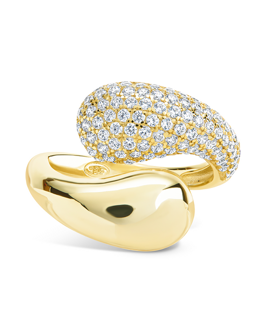 Sterling Silver Cecilia CZ Open Ring