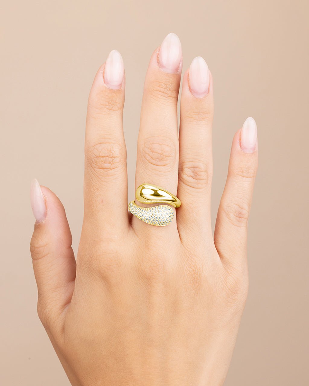 Sterling Silver Cecilia CZ Open Ring - Sterling Forever