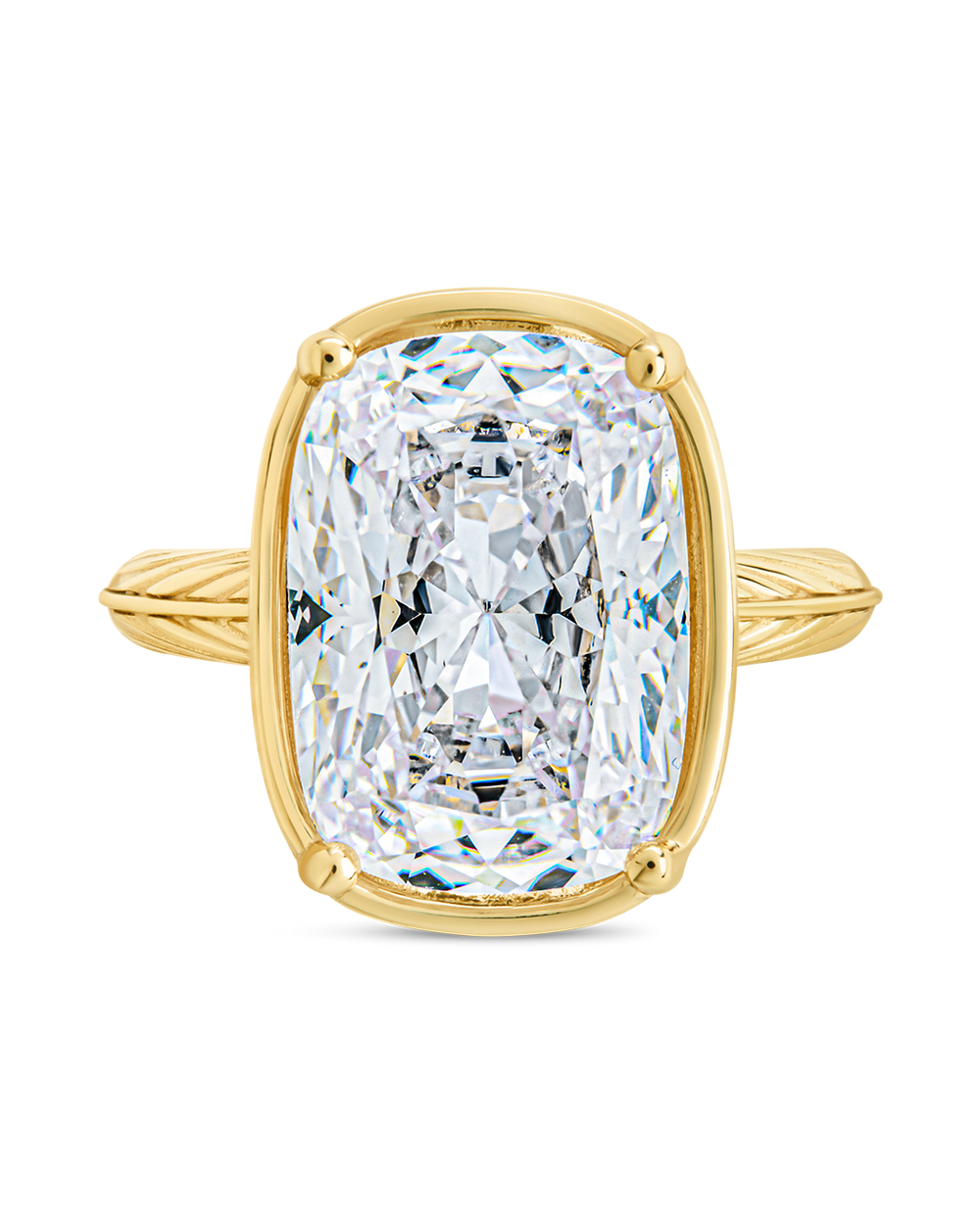 Sterling Silver Elongated Cushion Cocktail Ring