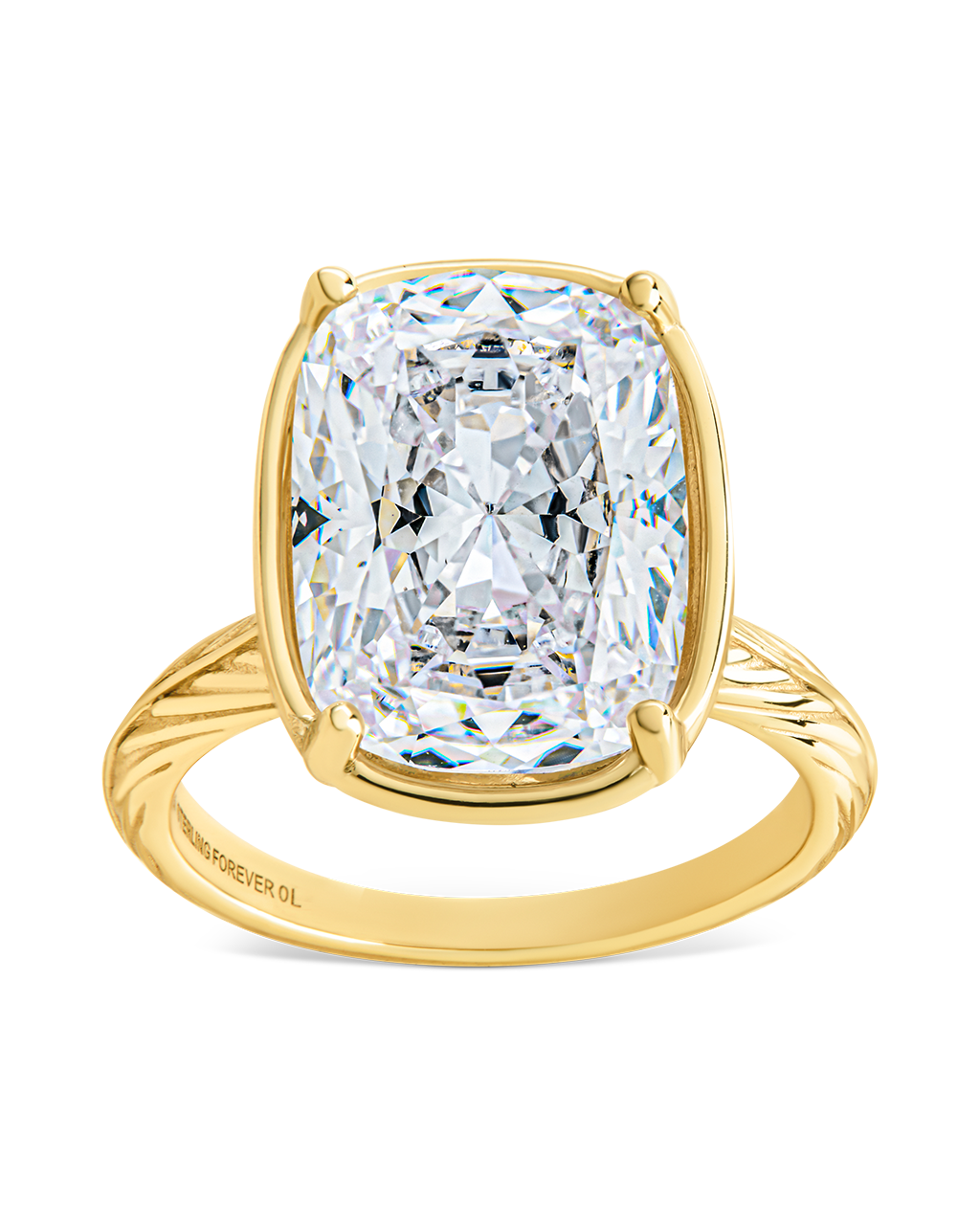 Sterling Silver Elongated Cushion Cocktail Ring