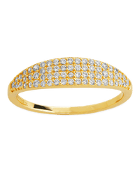 Sterling Silver Pave Signet Ring - Sterling Forever