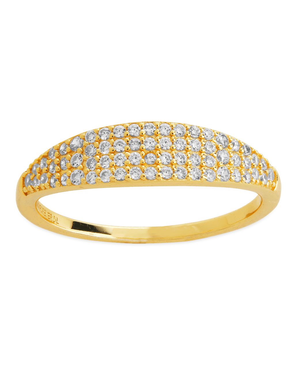Sterling Silver Pave Signet Ring - Sterling Forever